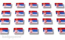 Flaggensticker "Serbien"