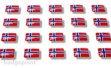 Flaggensticker "Norwegen"